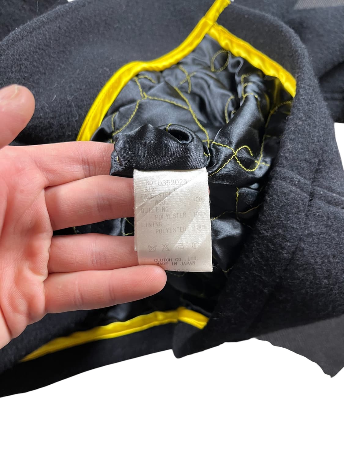 Vintage (maede in japan) 옐로우 스티치 울자켓 상품이미지7