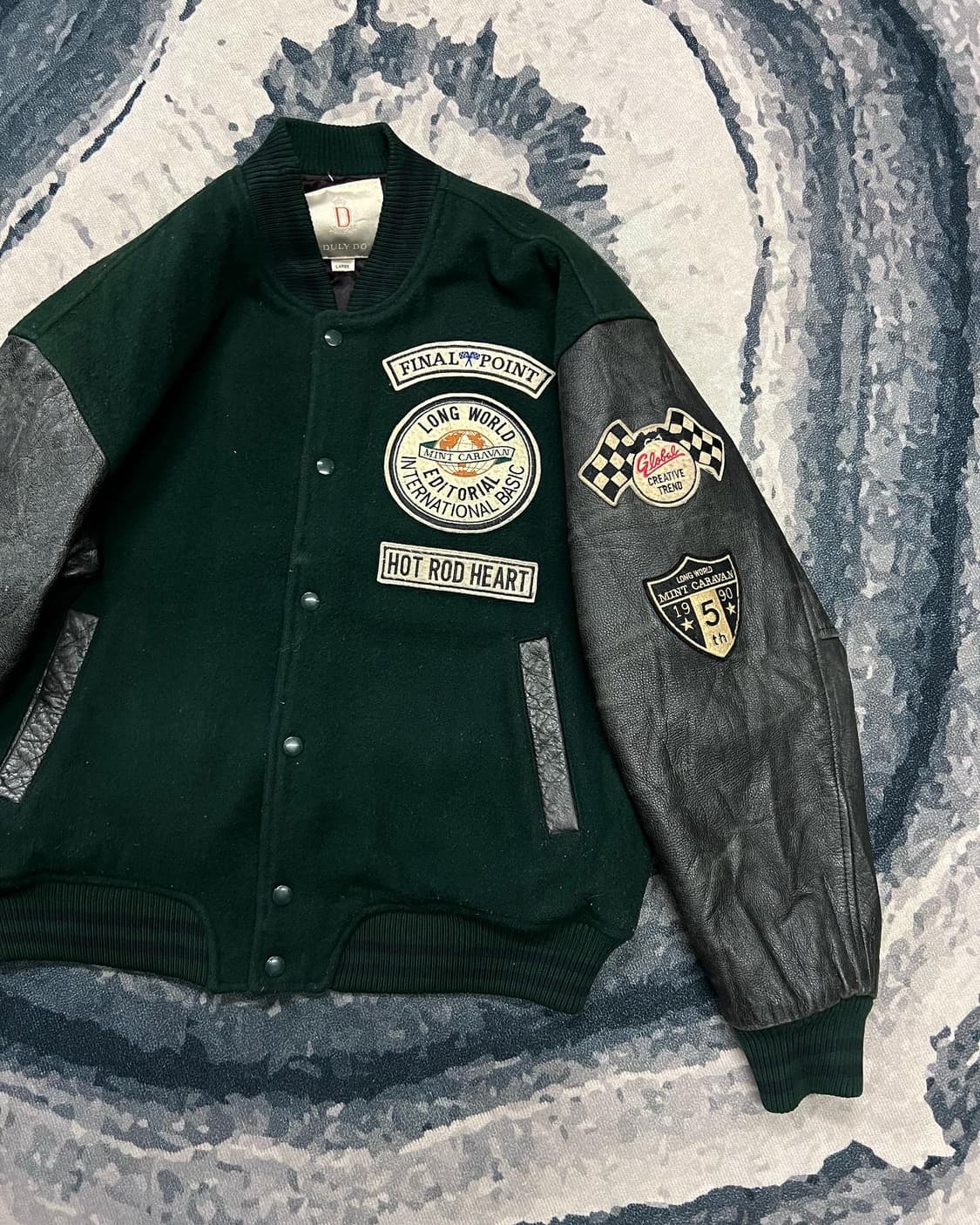 DULY DO WOOL LEATHER VARSITY 상품이미지7