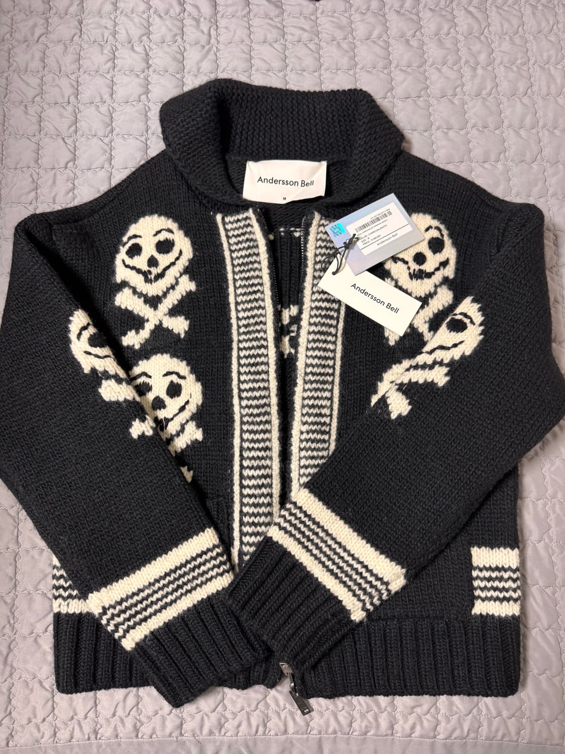 앤더슨벨 스컬 코위찬 지퍼 가디건 M 상품이미지1