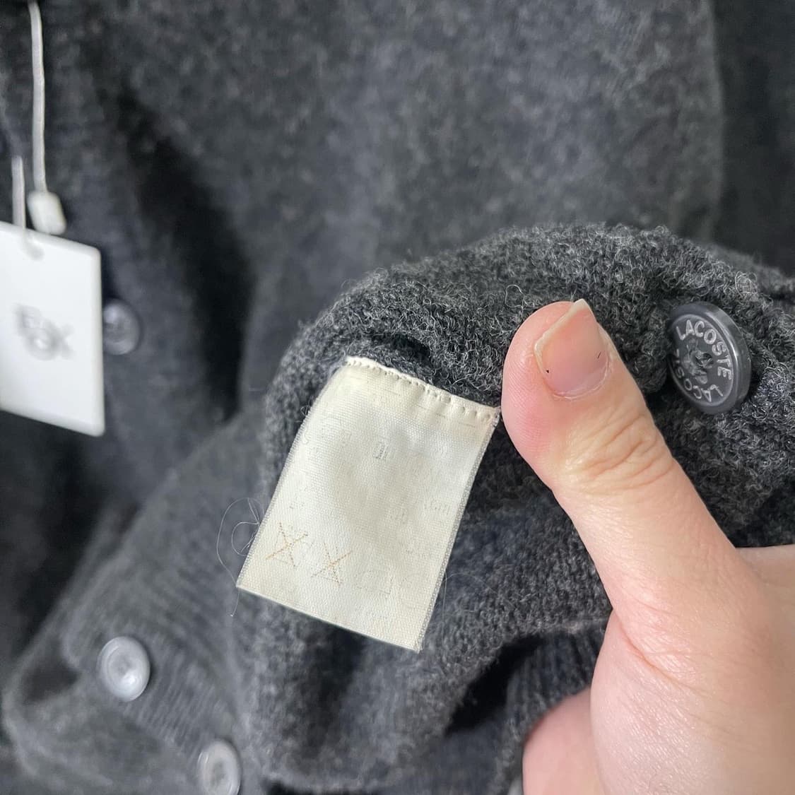 라코스테 챠콜 니트 가디건 상품이미지4