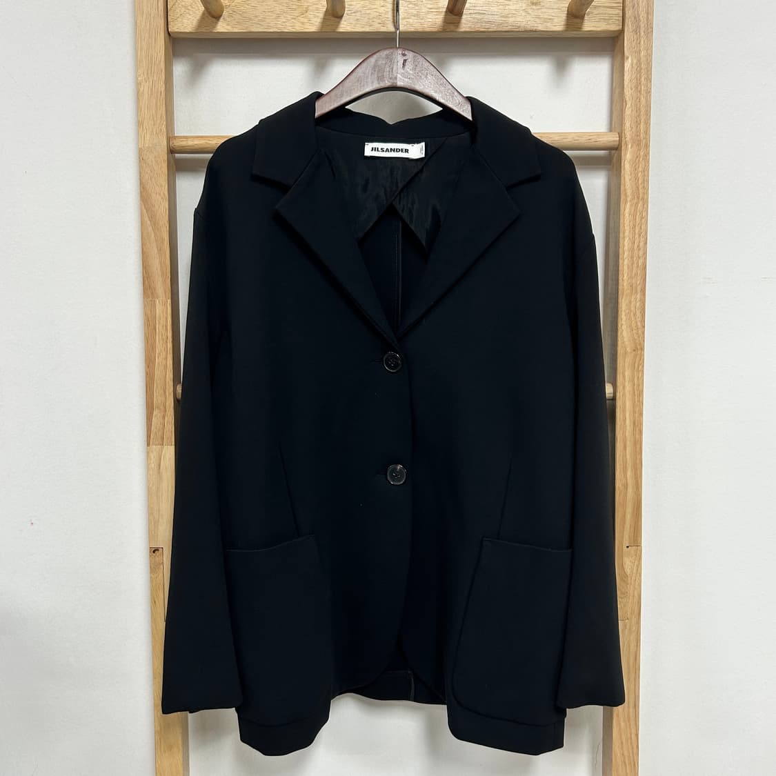 질샌더 투버튼 싱글 블레이저 블랙 상품이미지3