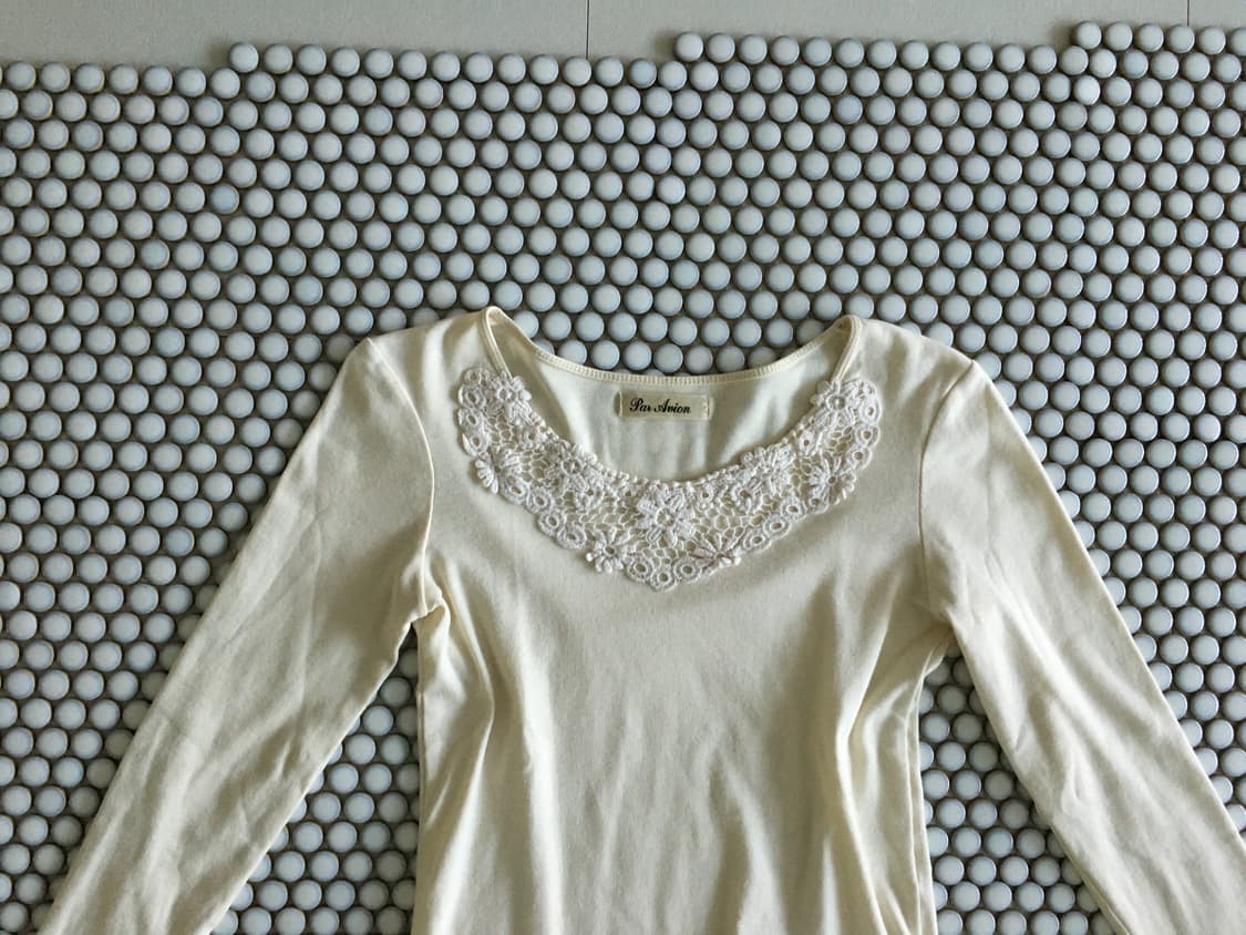 lace collar long sleeve 상품이미지2