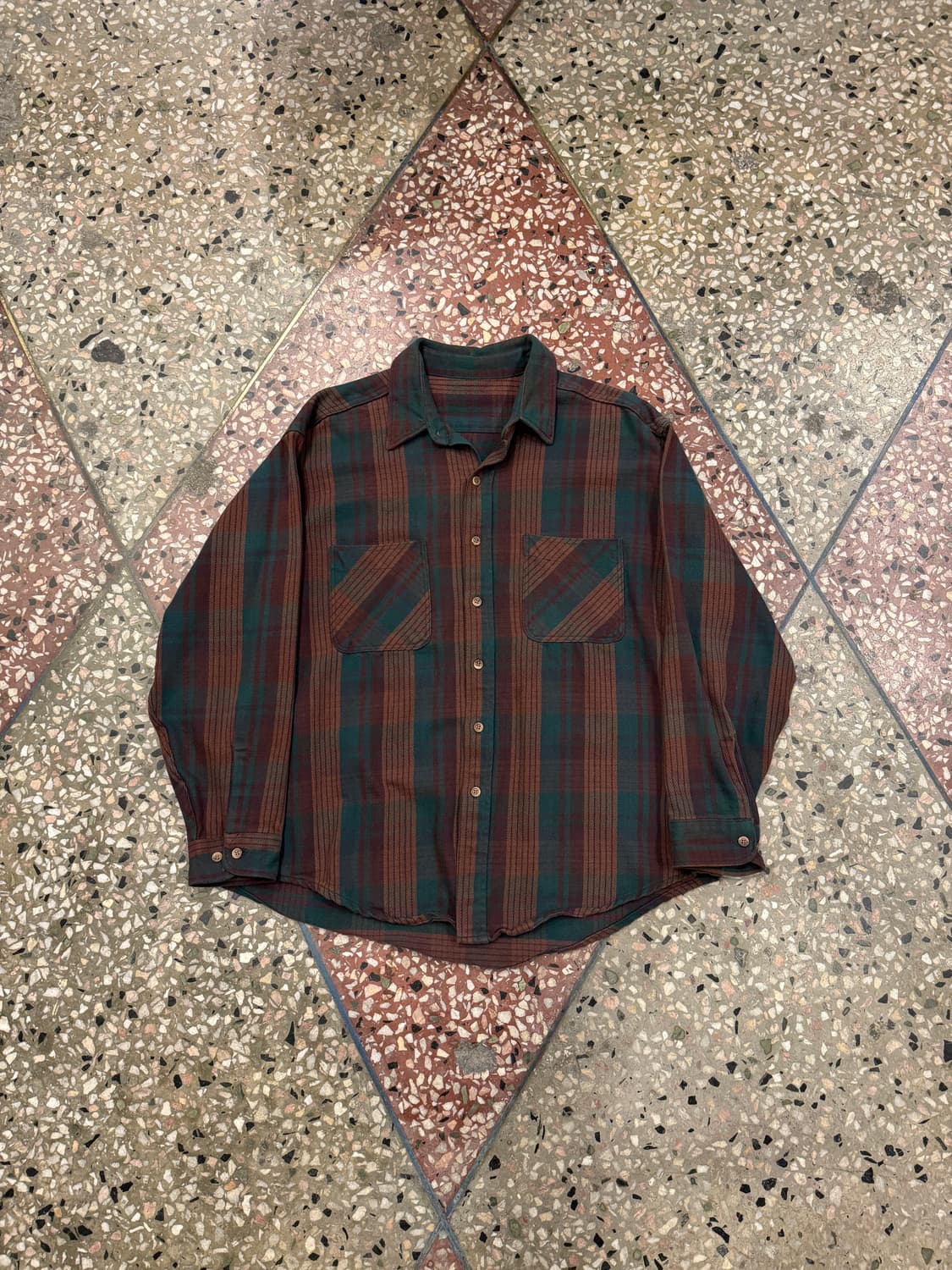 90s 코튼 플란넬 셔츠 (XL) 상품이미지1
