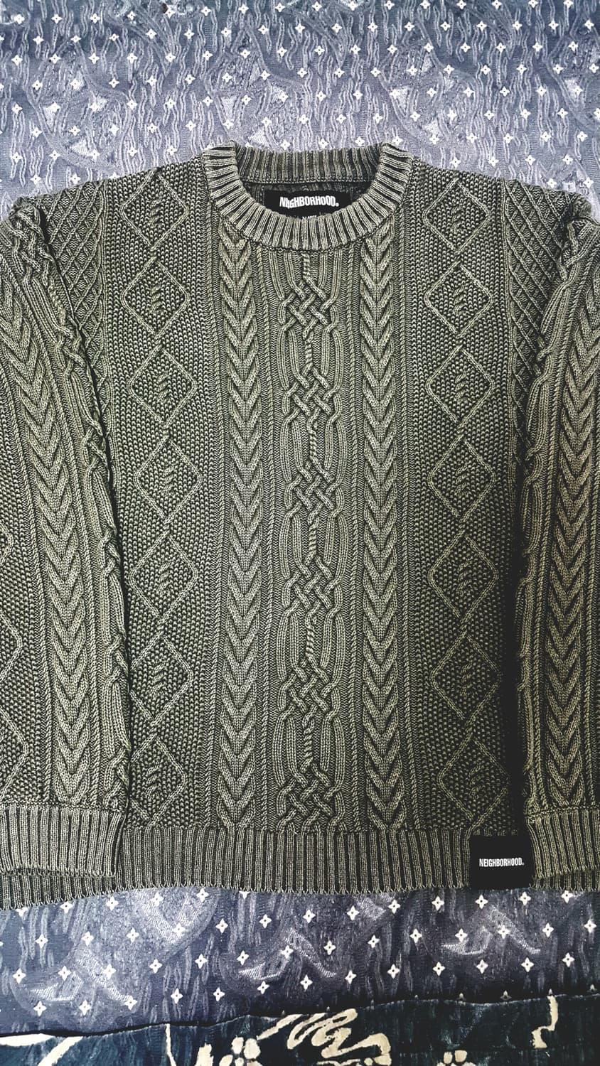네이버후드 NEIGHBORHOOD WASHED CABLE KNIT  상품이미지1