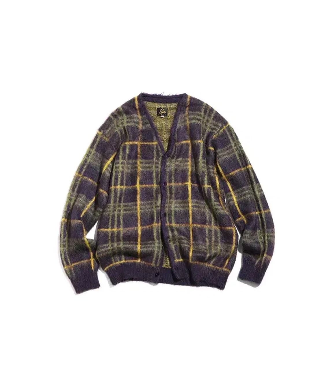 니들스 20FW 모헤어 가디건 타탄체크 상품이미지1