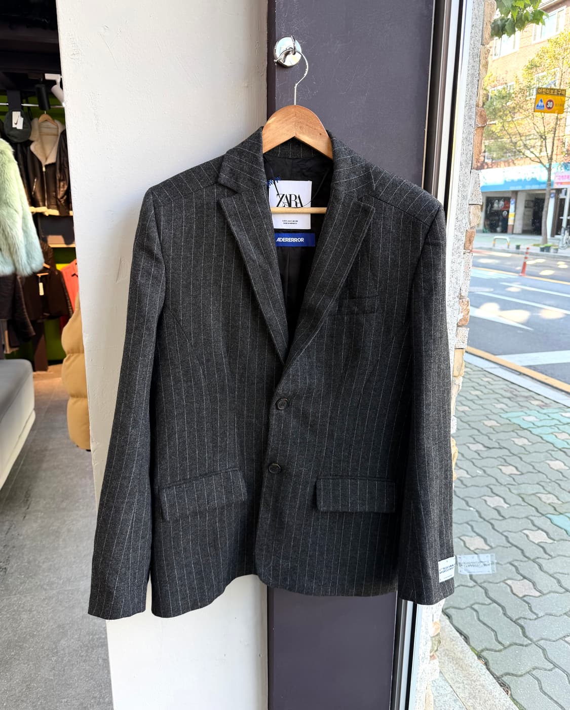 S/ 자라 X 아더에러 핀스트라이프 블레이저 자켓 상품이미지3