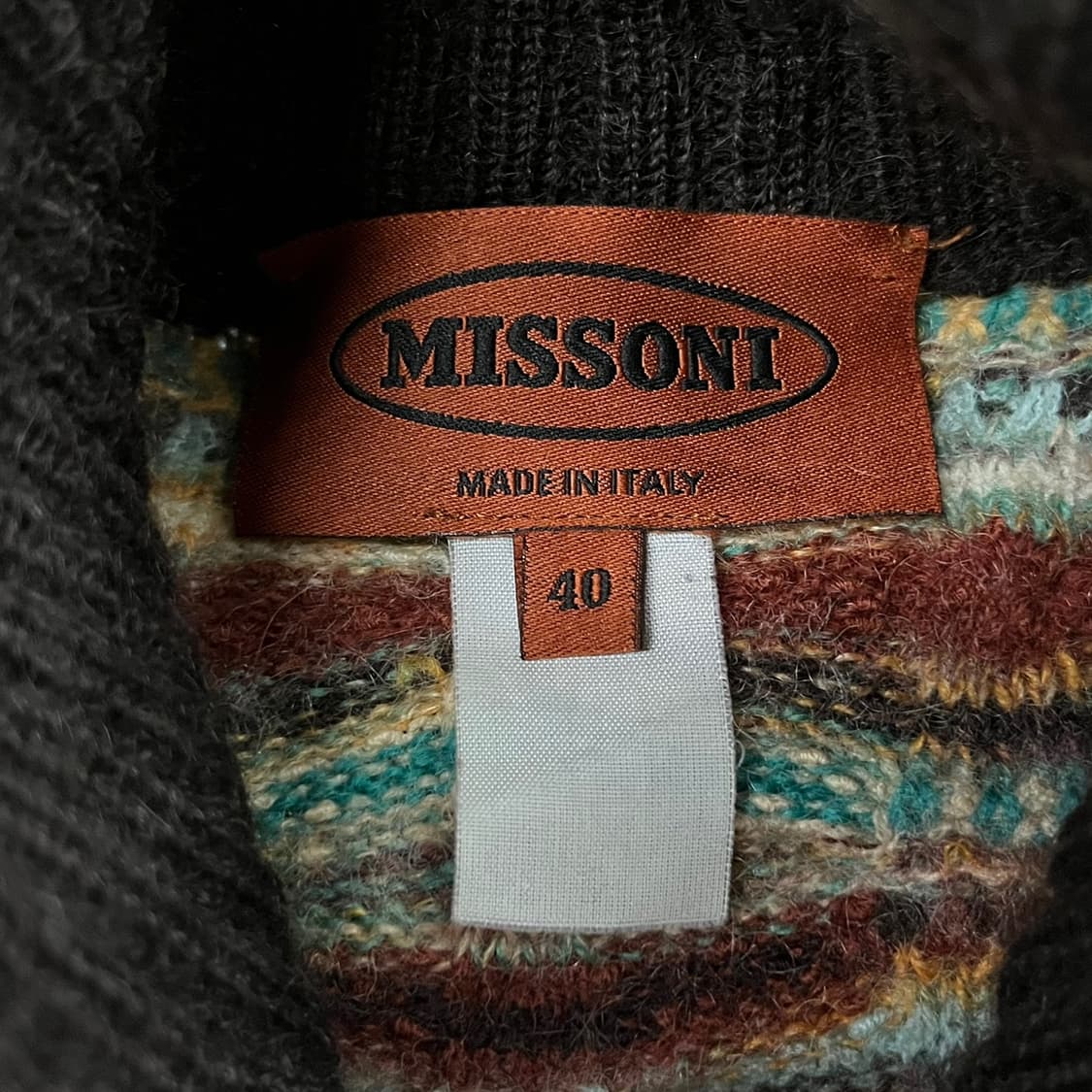 [정품/40] 미쏘니 패턴 니트 집업 b16 상품이미지6