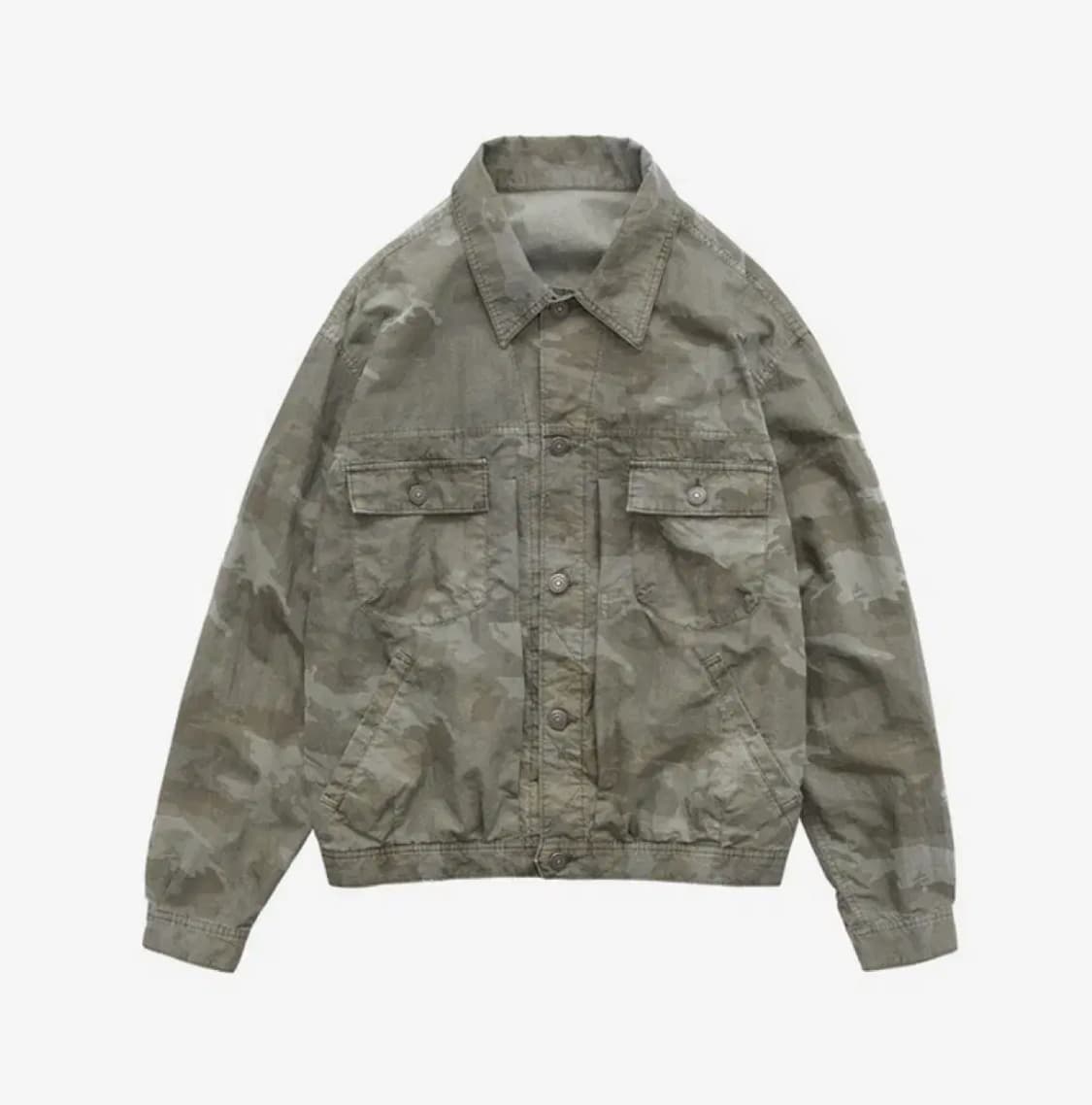 (3) 폴리테루 유즈드 트러커 자켓 카모플라쥬 상품이미지1