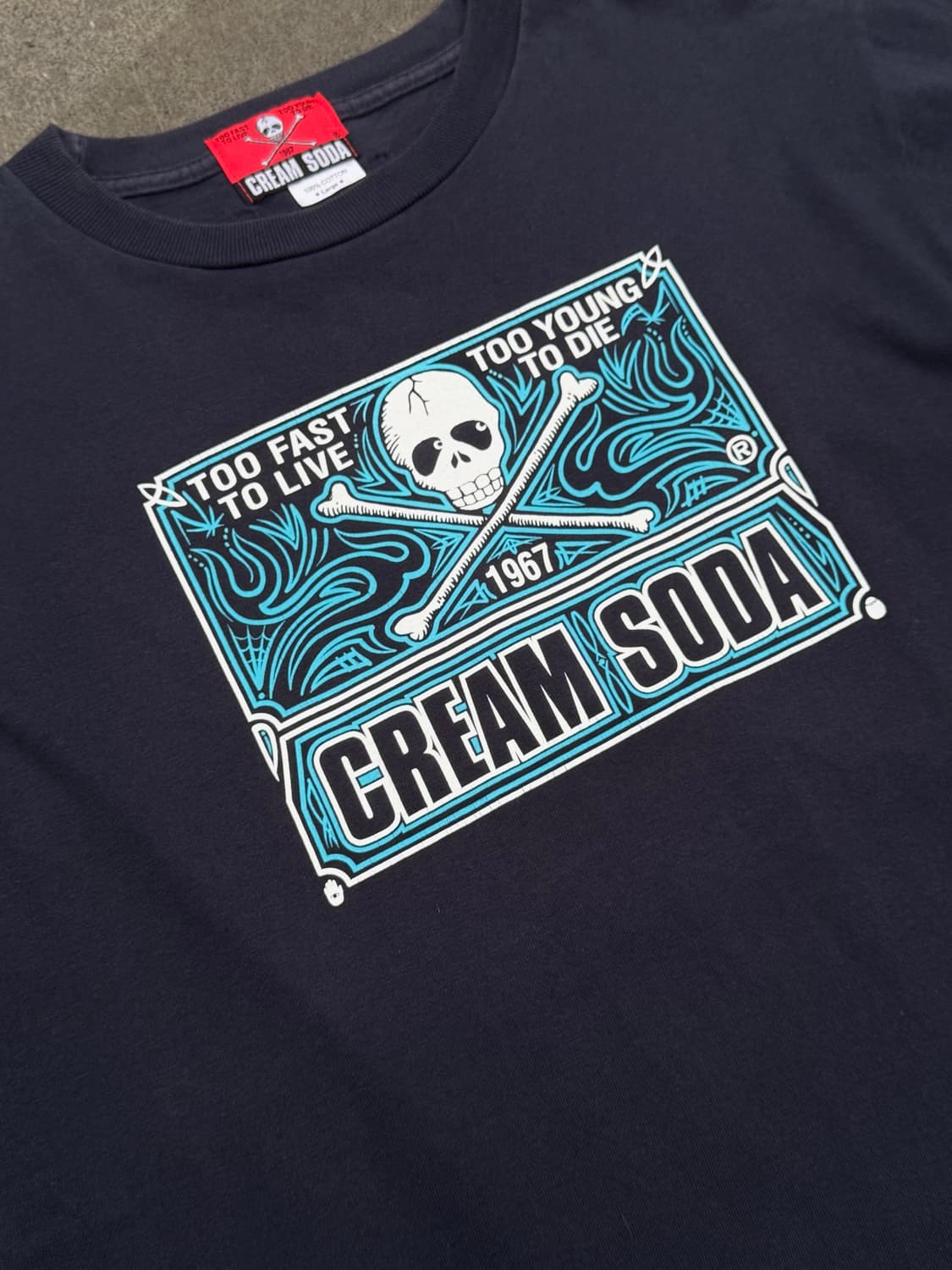 CREAM SODA – Navy T-Shirt 상품이미지3