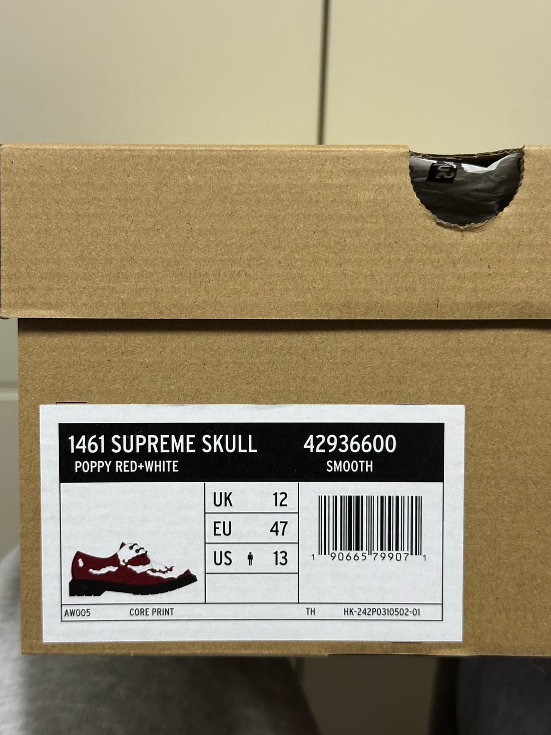 닥터마틴 슈프림 1461 3-Eye 로퍼 레드 상품이미지9