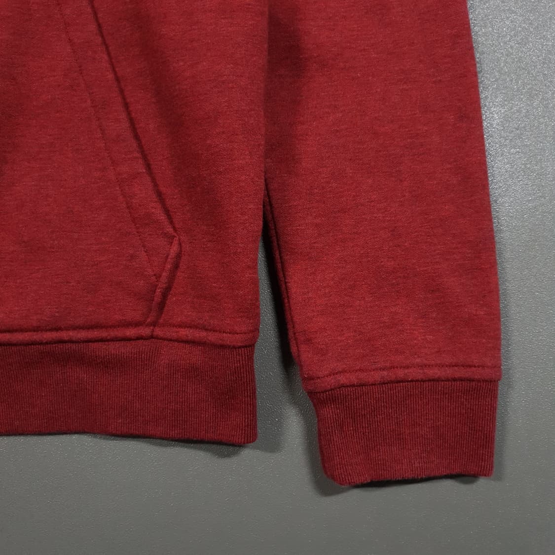 새제품급) 라코스테 크록 코튼 플리스 후드 집업 자켓 버건디 국내 105 상품이미지3