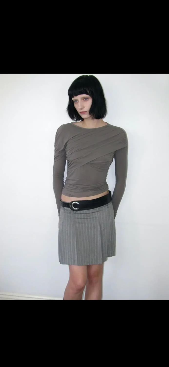 *해외출국으로 판매중단예정* 동령 드레이프 롱슬리브 티셔츠 블랙 상품이미지4