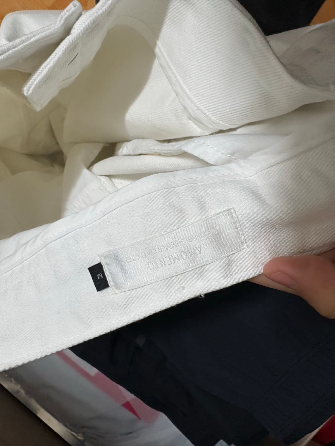 아모멘토 / 컷오프 와이드 하프데님 상품이미지6