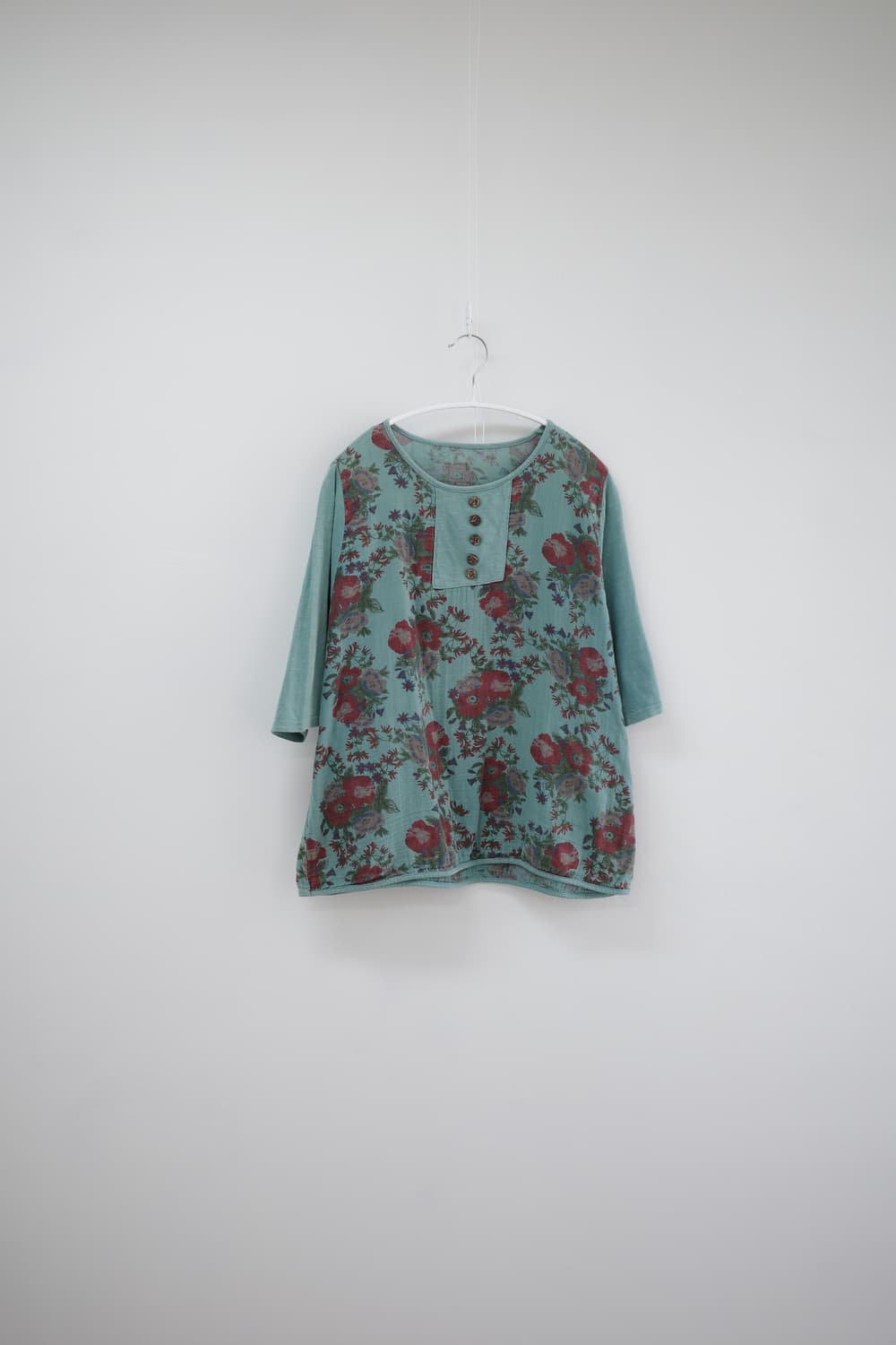 Blue-green flower blouse 상품이미지10