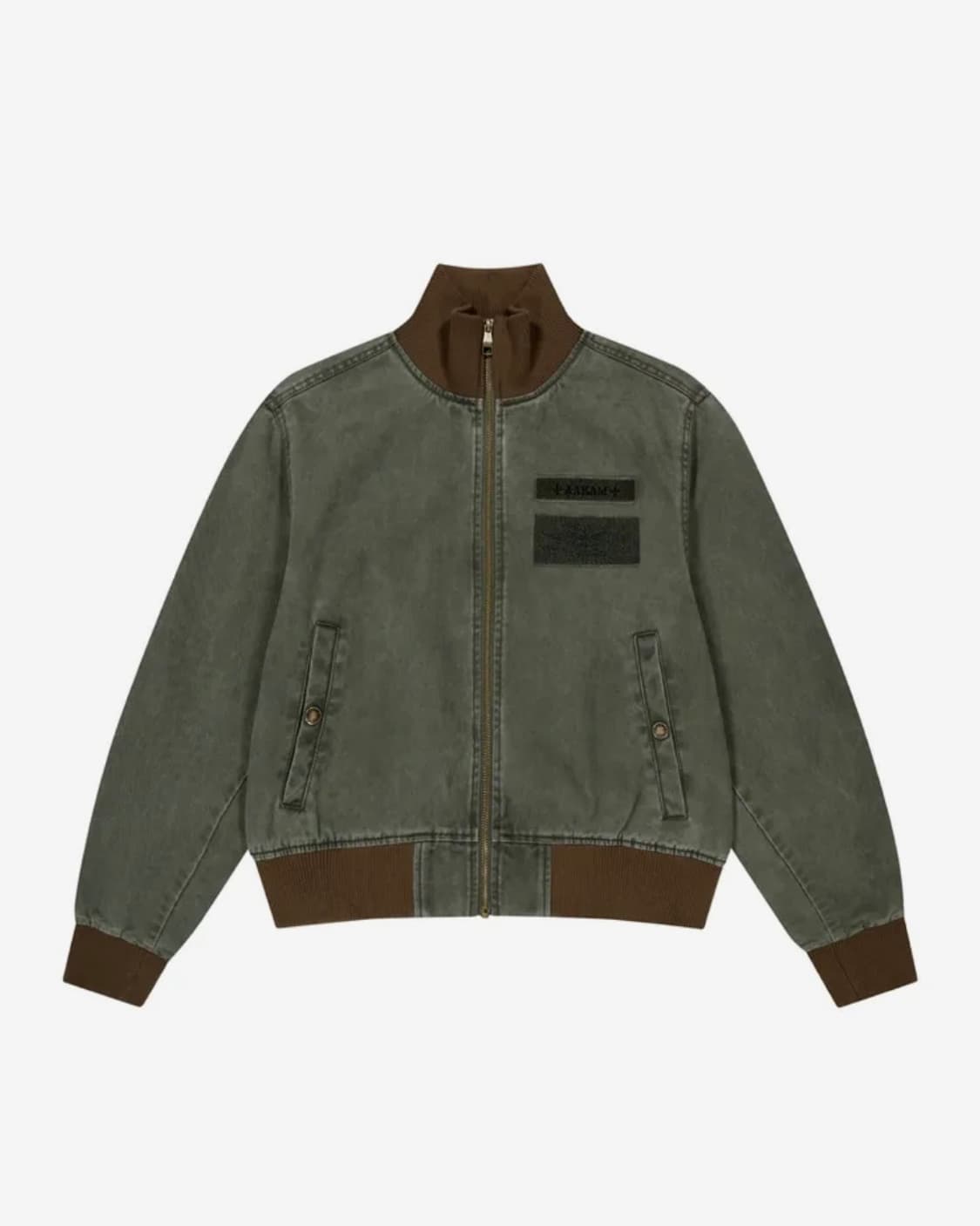 아캄 Washed Velcro Jacket (Khaki) 2사이즈 상품이미지1