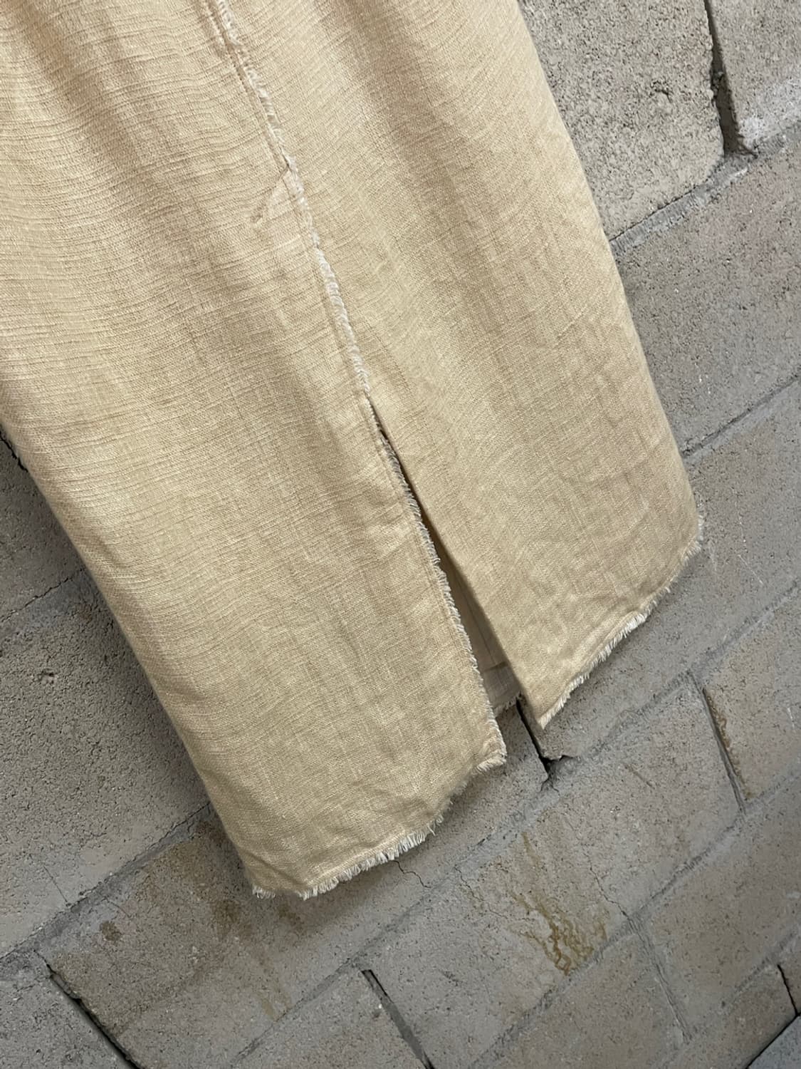 오라리 린넨 프린지 롱 스커트 상품이미지3