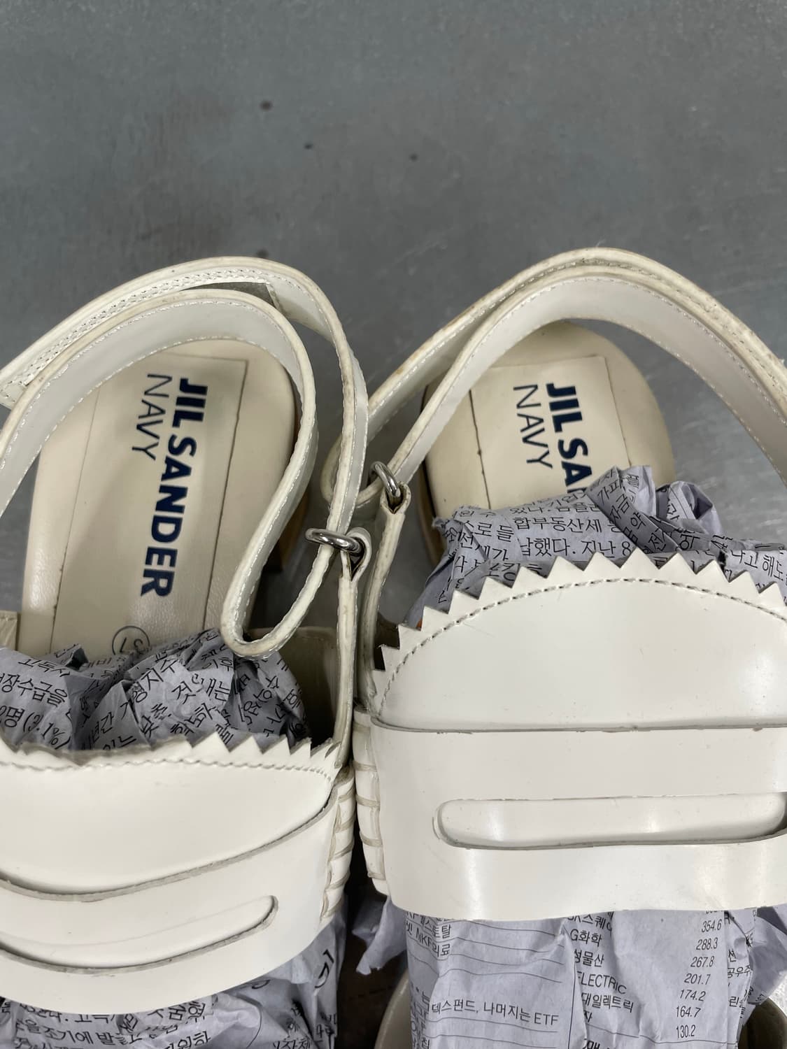 질샌더 스트랩 레더 샌들 화이트 37 (gr-4717) 상품이미지8