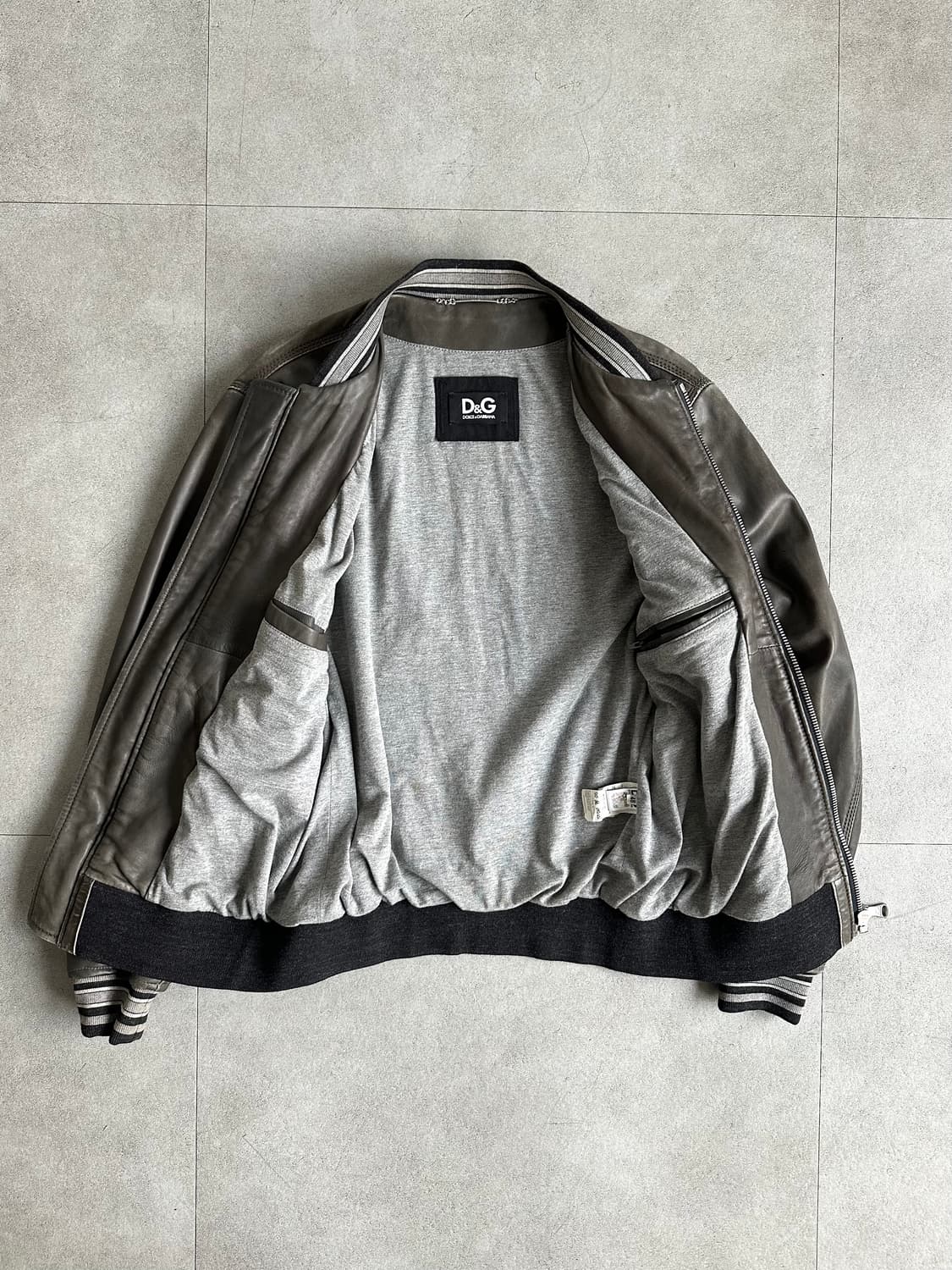 돌체앤가바나 00s 브라운 램스킨 레더 봄버 상품이미지3