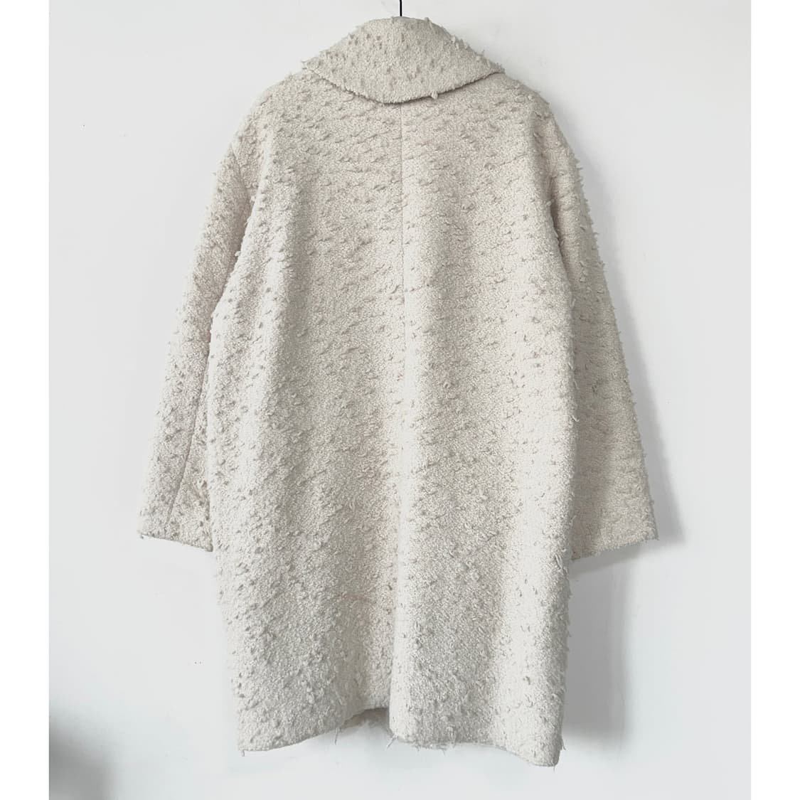 포르테포르테 오버핏 텍스처 하프 코트 상품이미지4