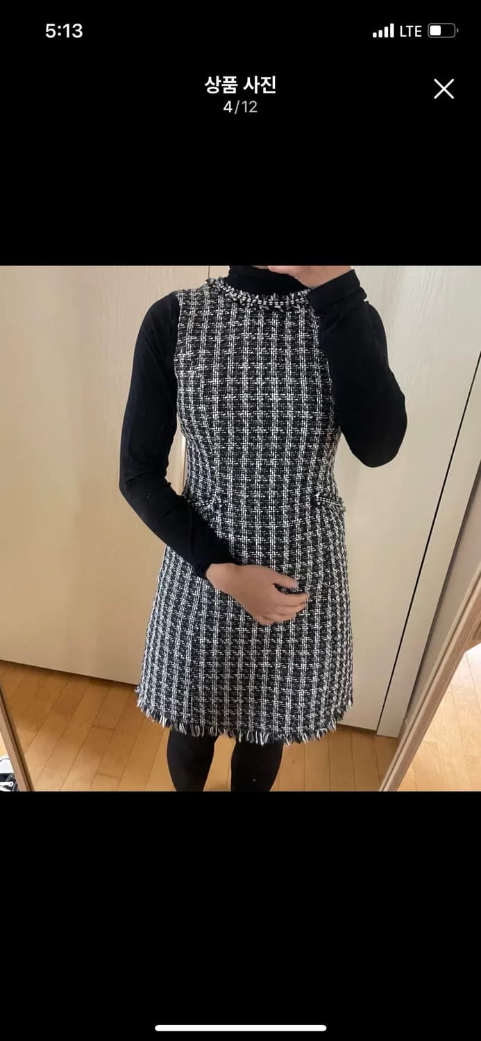 ROEM 로엠 트위드 미니 원피스 소개팅 하객룩 셋업 라보빈티지 샤넬  상품이미지4