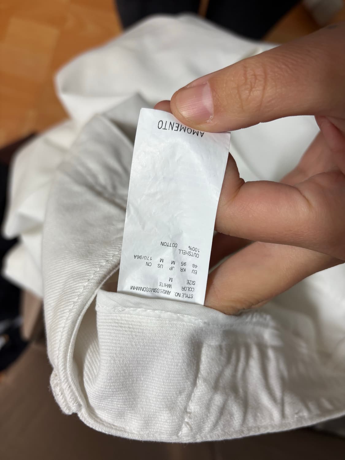 아모멘토 / 컷오프 와이드 하프데님 상품이미지5