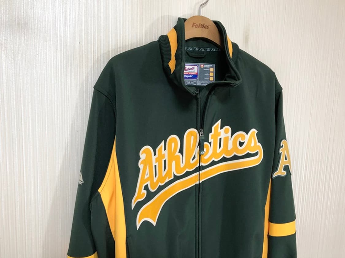 MLB 마제스틱 THERMA BASE 오클랜드어슬레틱스 어센틱자켓 M 상품이미지5