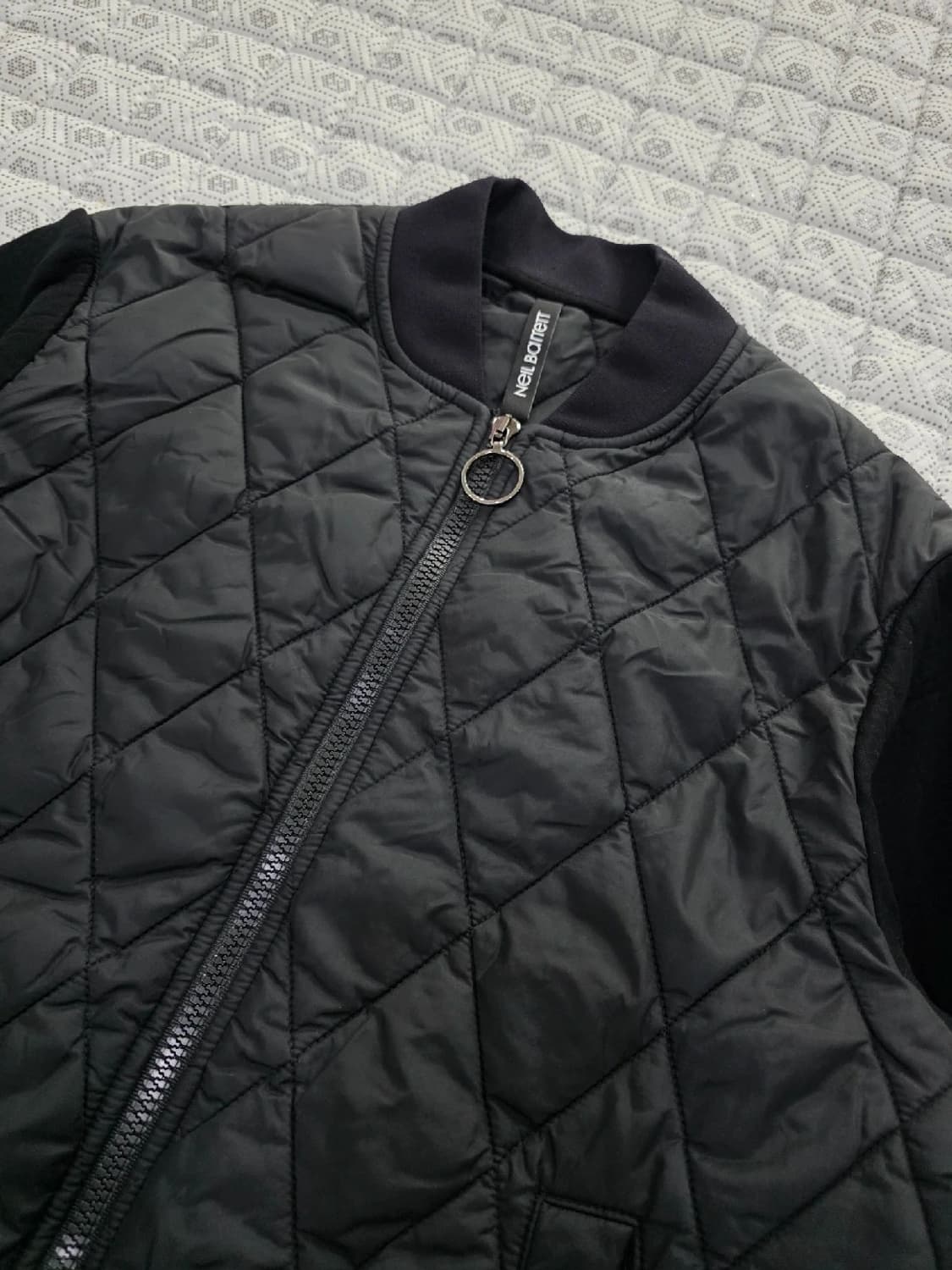 닐바렛 블랙 퀼팅 봄버 자켓 M 상품이미지6