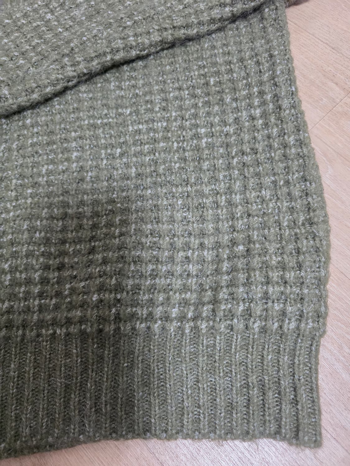 자라 알파카 블렌드 와플 니트 L 상품이미지5