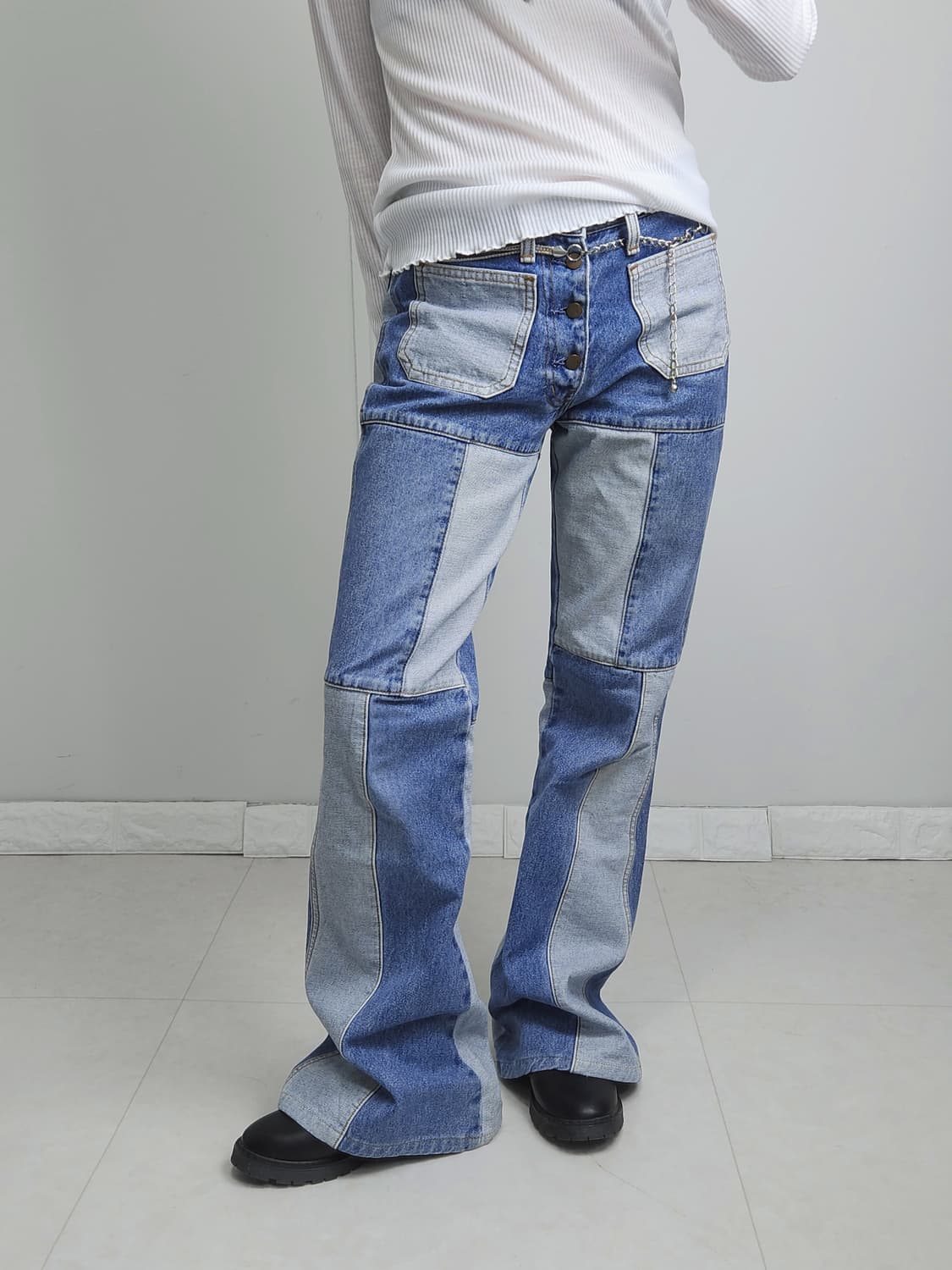 패치워크 데님 팬츠 상품이미지3