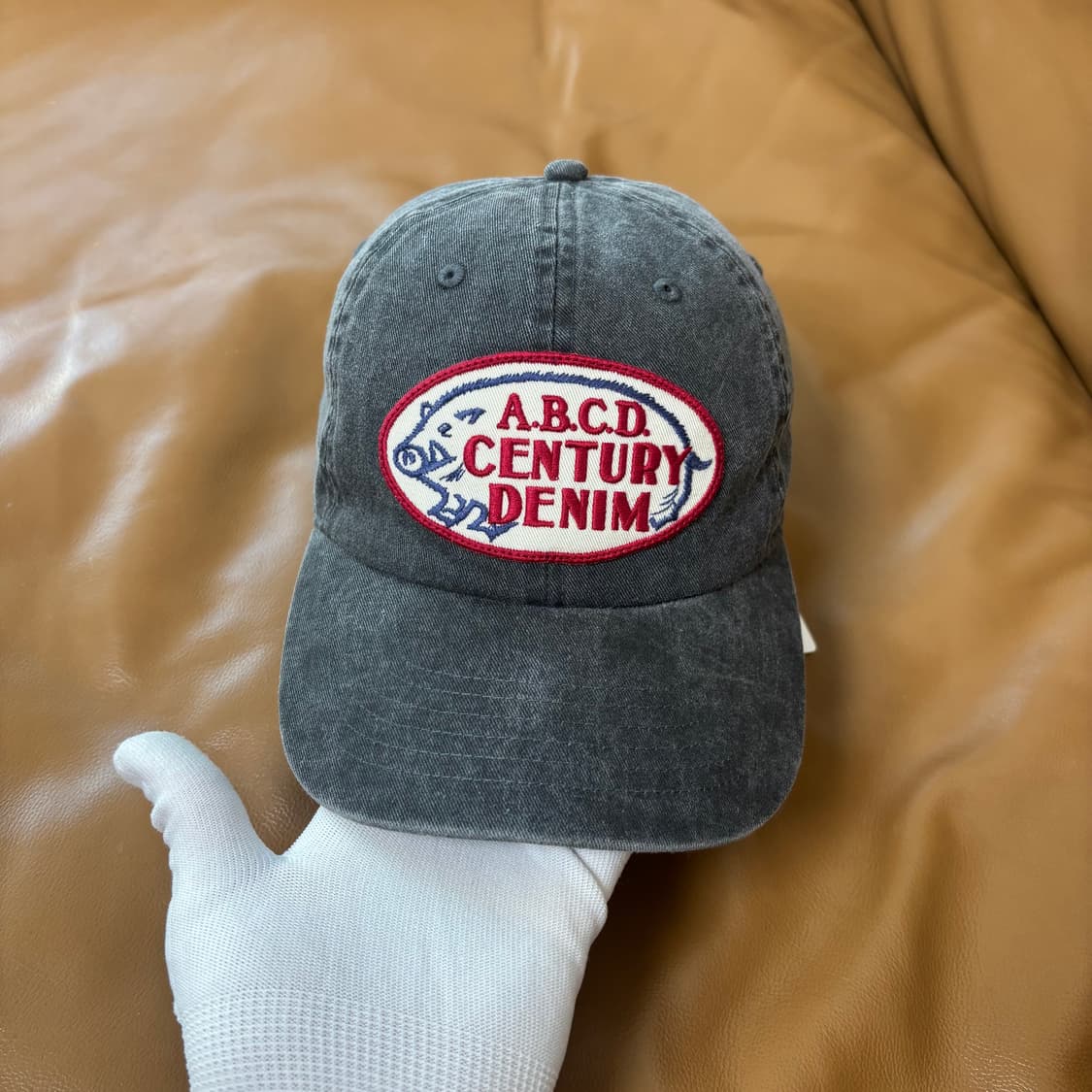 Kapital 캐피탈 오사카 한정 6패널 볼캡 모자 워시드 데님 블랙 상품이미지2