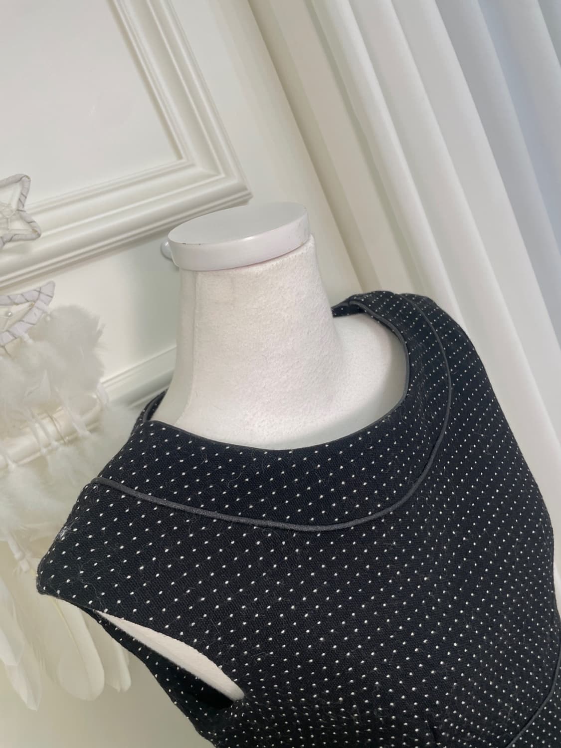 black glitter dot wool princess opc 상품이미지7