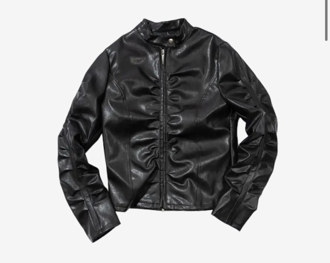 나체 셔링 레더 자켓 블랙 1 상품이미지1