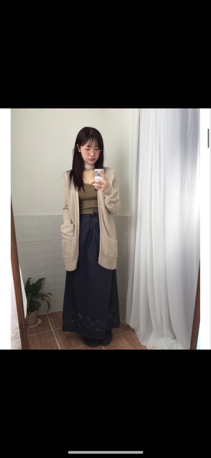 옷속무 빈티지 가디건+ 치마 상품이미지1