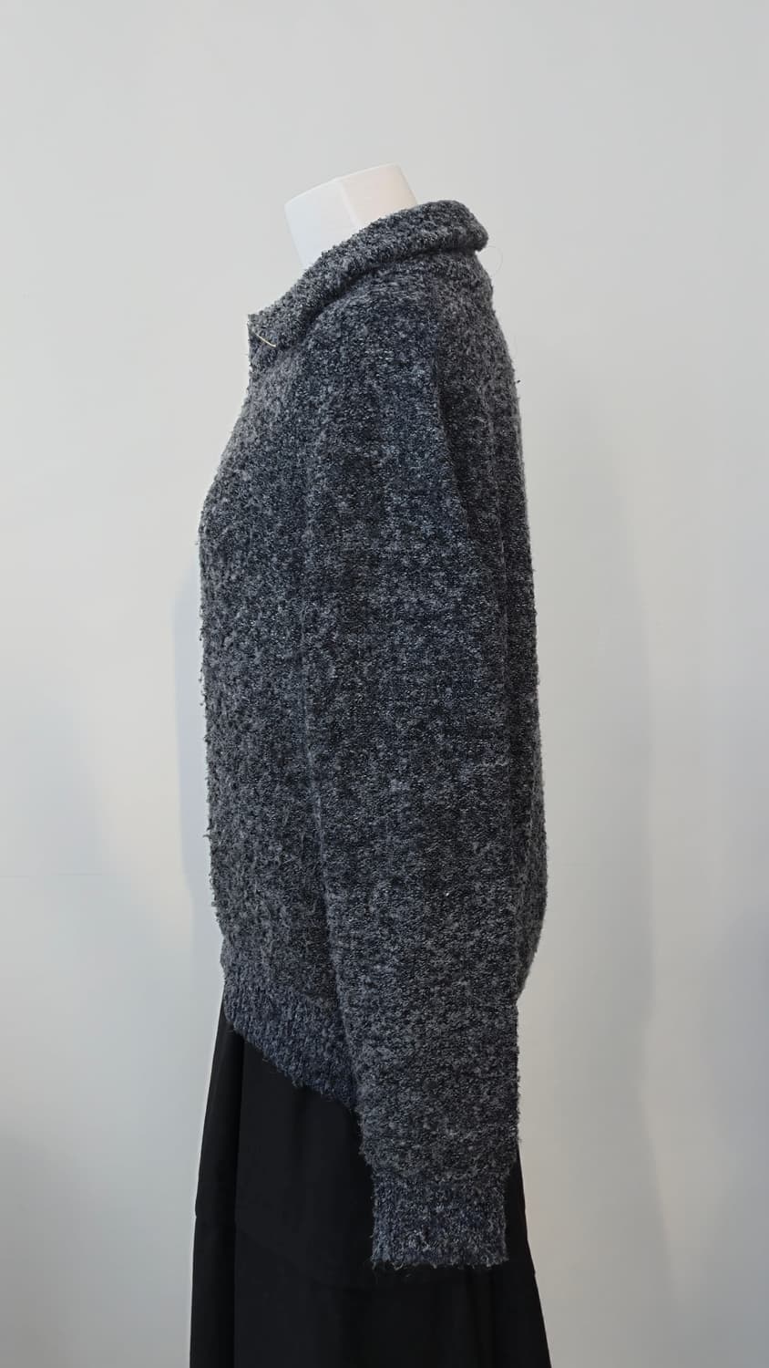 그레이 집업 니트  상품이미지4