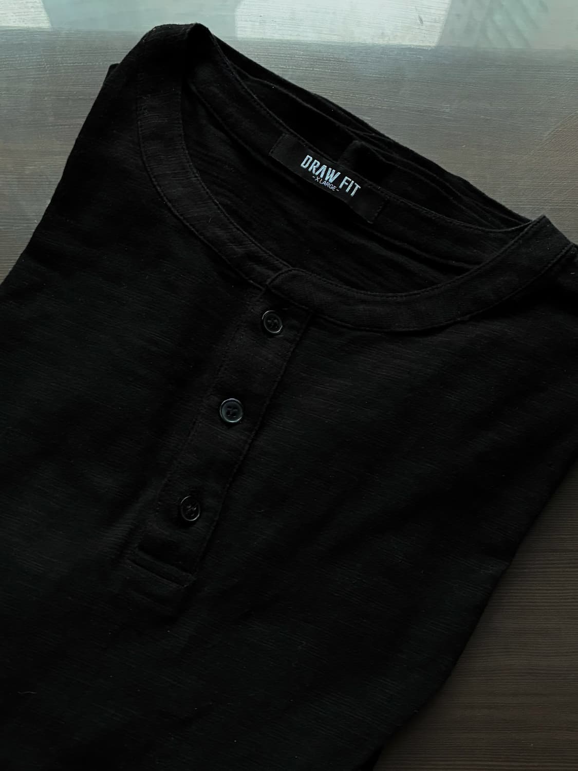 (XL) 드로우핏 헤이든 헨리넥 롱슬리브 티셔츠 [BLACK] 판매 상품이미지10