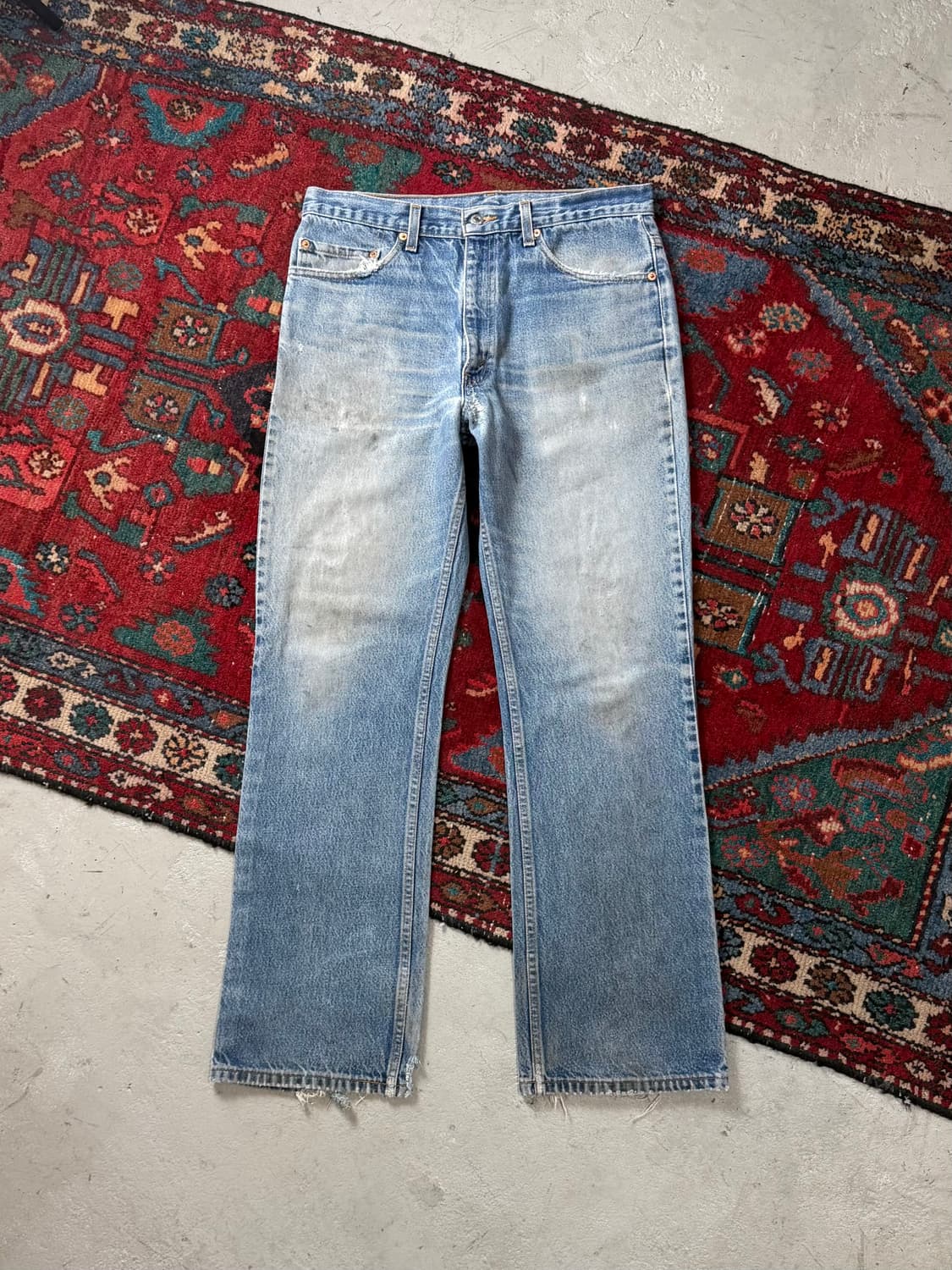 90's USA Made 빈티지 리바이스 517 오렌지탭 부츠컷 데님 상품이미지1