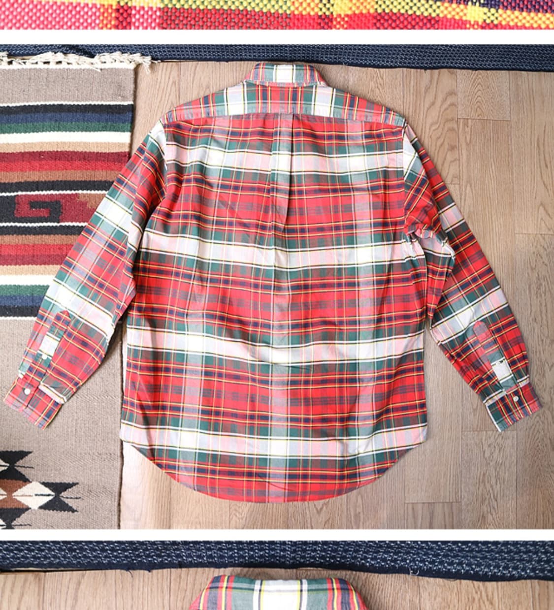 90S polo 폴로 랄프로렌 코튼100% 빈티지 체크남방 상품이미지5