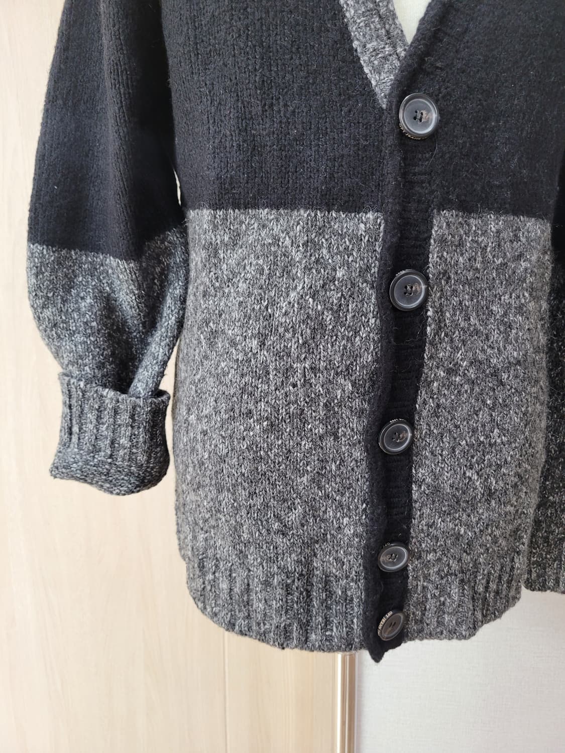 OPT 남자 블럭 가디건 XL 다크그레이 상품이미지4