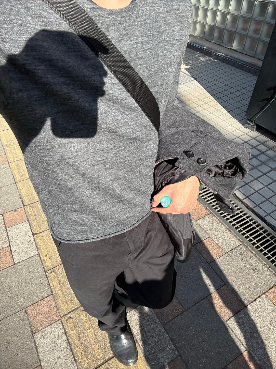 Textured Wool Long Sleeve 차콜 2 상품이미지3