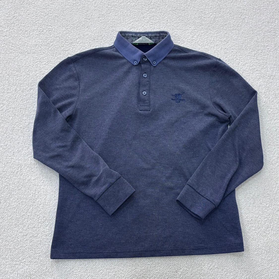 100 헨리코튼 긴팔 카라 티셔츠 0311E 상품이미지1