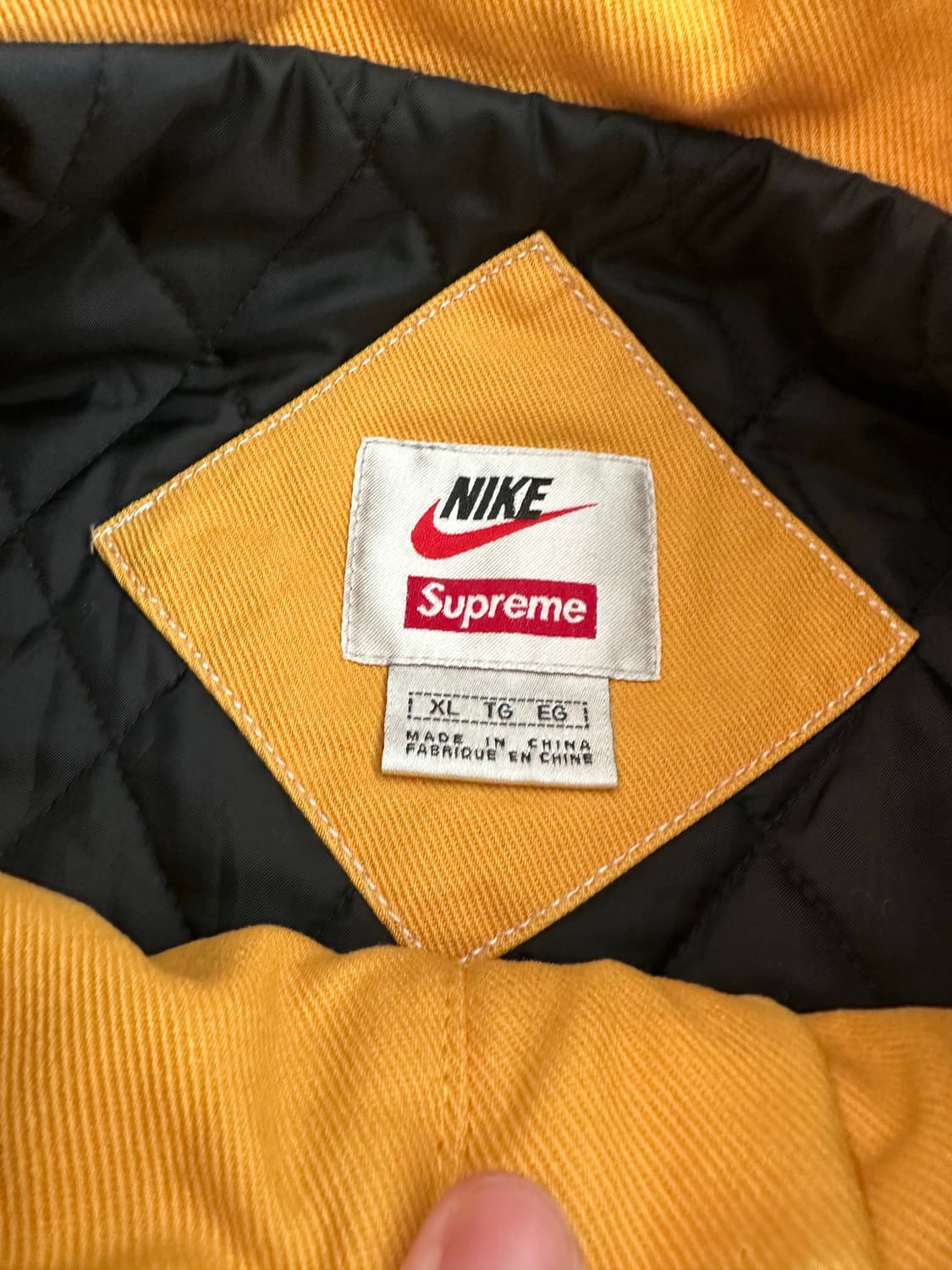 나이키 슈프림 더블 집 퀼티드 워크 자켓 XL 상품이미지2
