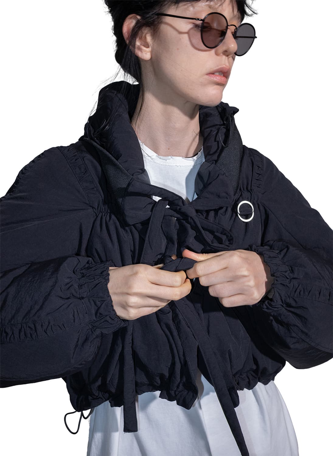 퍼버즈 25fw 스트링 멀티 크롭 다운패딩 상품이미지4