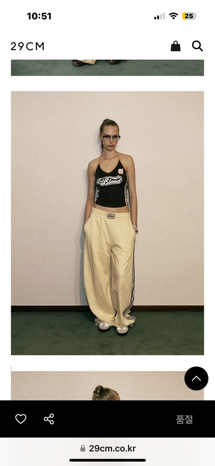 배드블러드 2 Way 커브드 조거 트라우저 바나나밀크 XS 상품이미지2