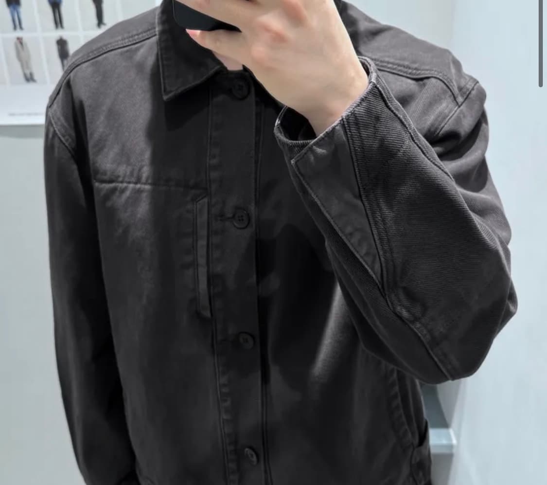 인사일런스 가먼트다이드 바텍 자켓 CHARCOAL L사이즈 상품이미지5