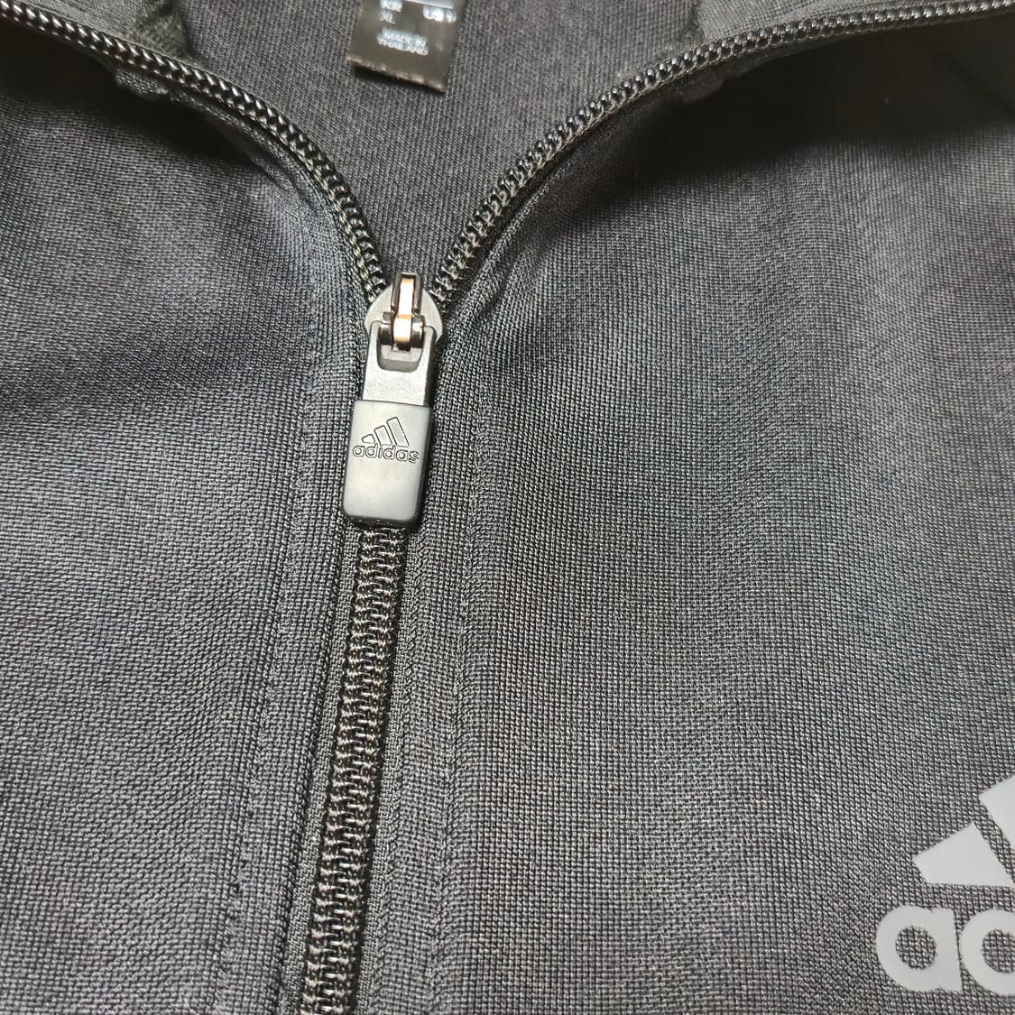 XL) 아디다스 블랙 차콜 삼선 트랙탑 져지 자켓 상품이미지4