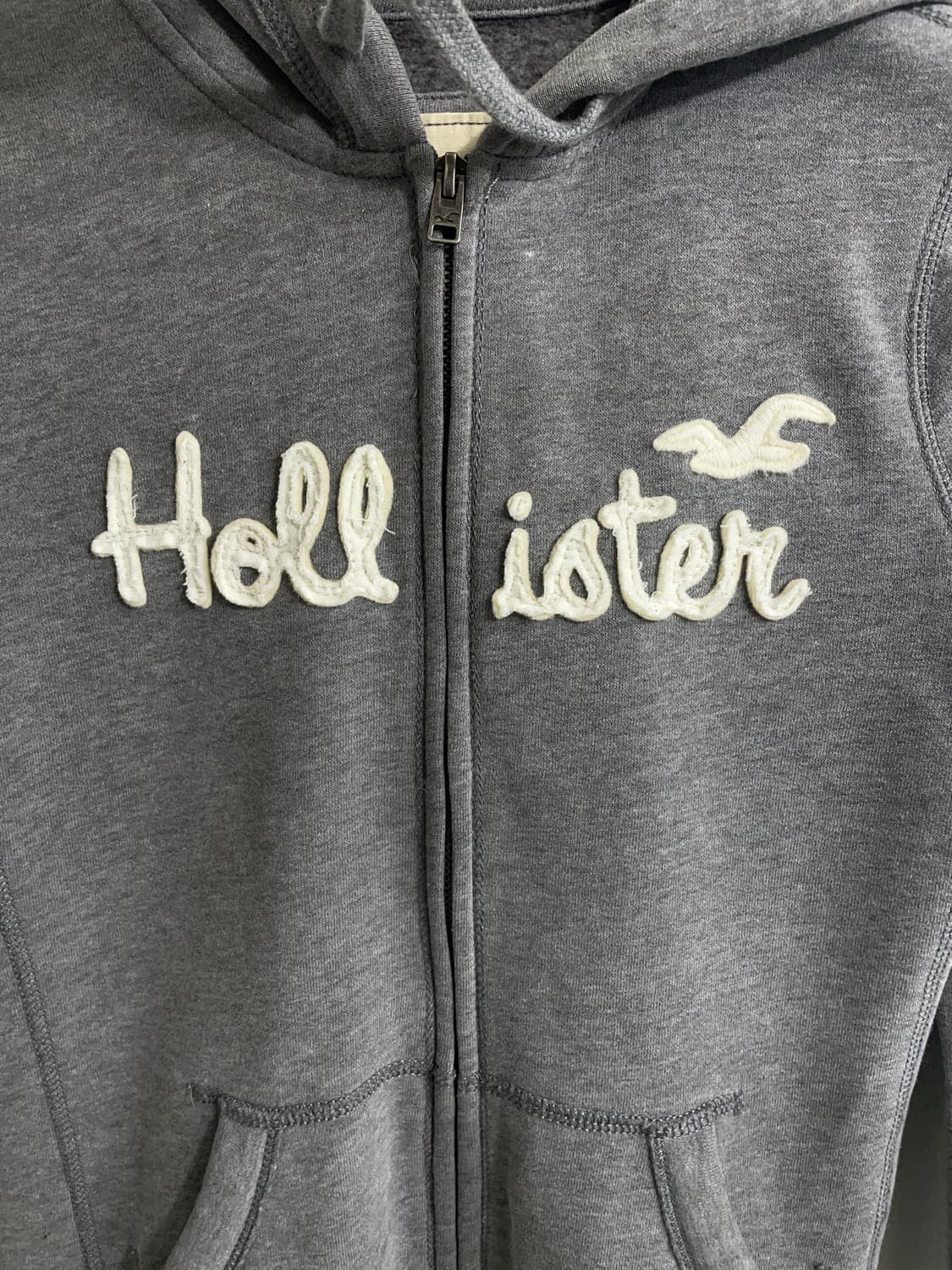 홀리스터 그레이 슬림핏 딱붙 후드집업 상품이미지5