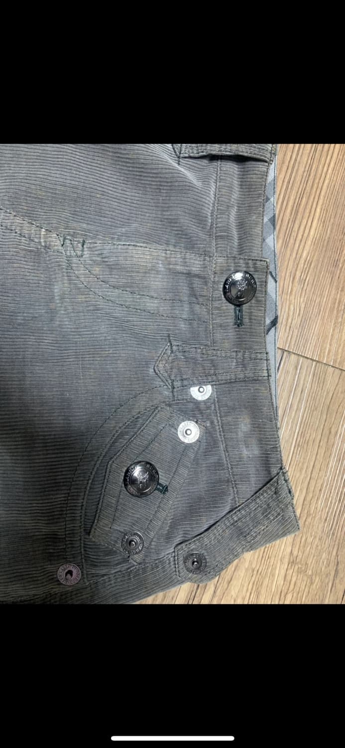 갸루 버버리 블루라벨 코듀로이 로우라이즈 치마 상품이미지4