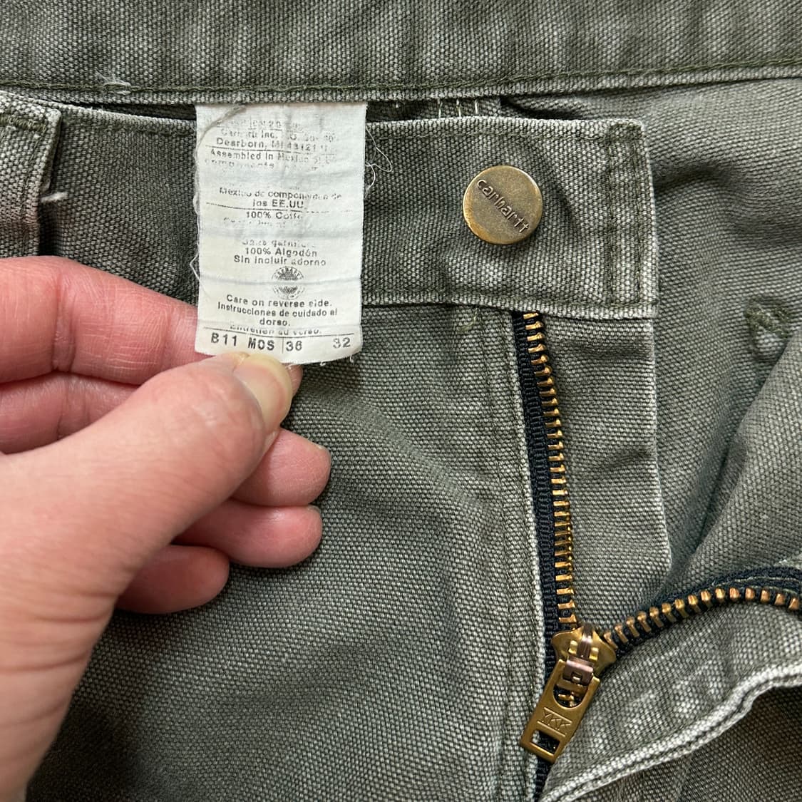 칼하트 카펜터 팬츠 B11-MOS 36 상품이미지6