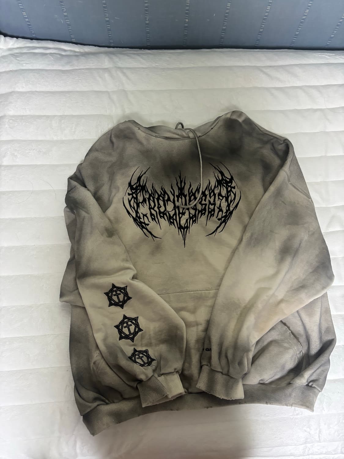 프로젝트 g/r 지알 메탈릭로고 후드 아이보리 2 상품이미지1