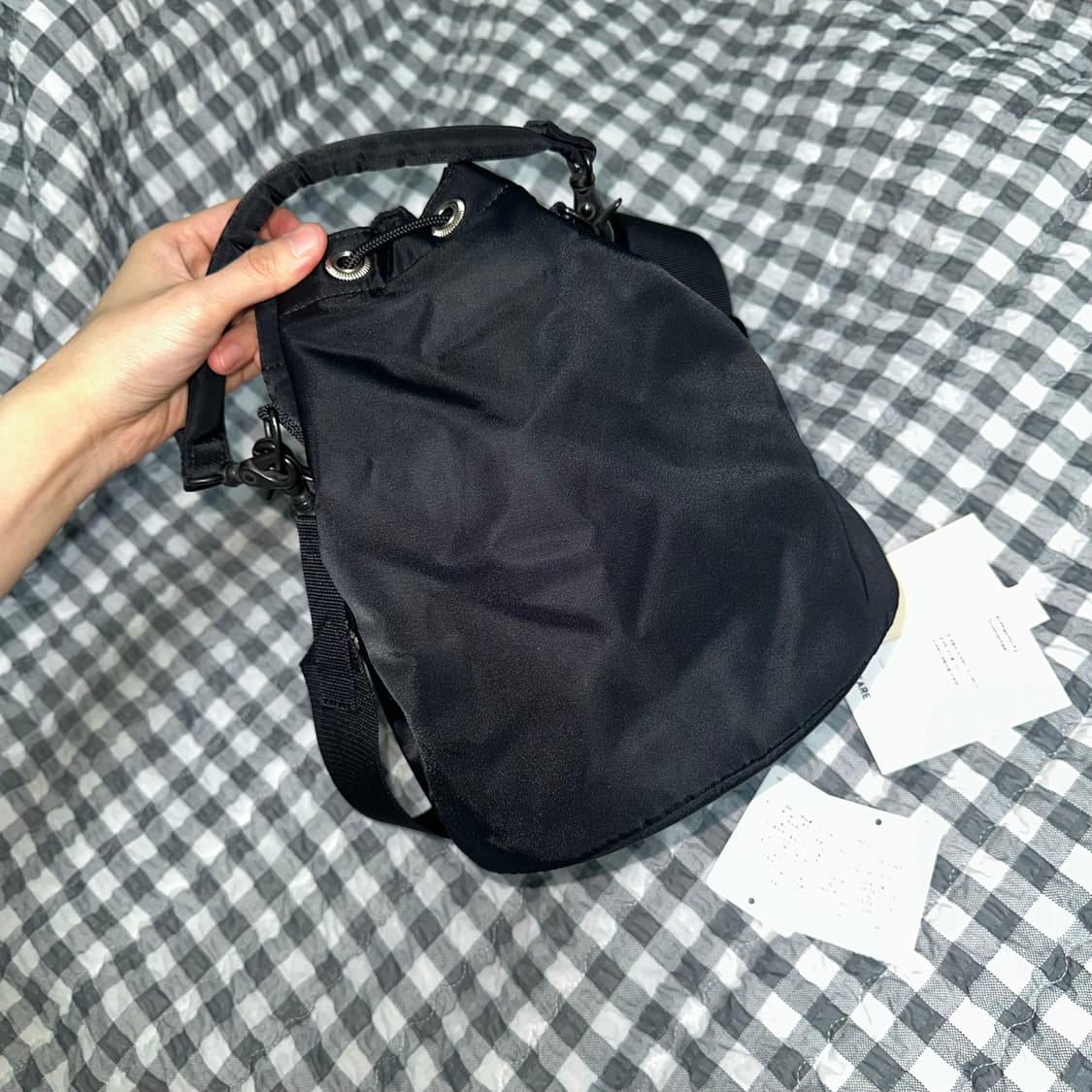 porter 포터x토가 아카이브 복조리 스트링 버킷백 블랙 상품이미지6